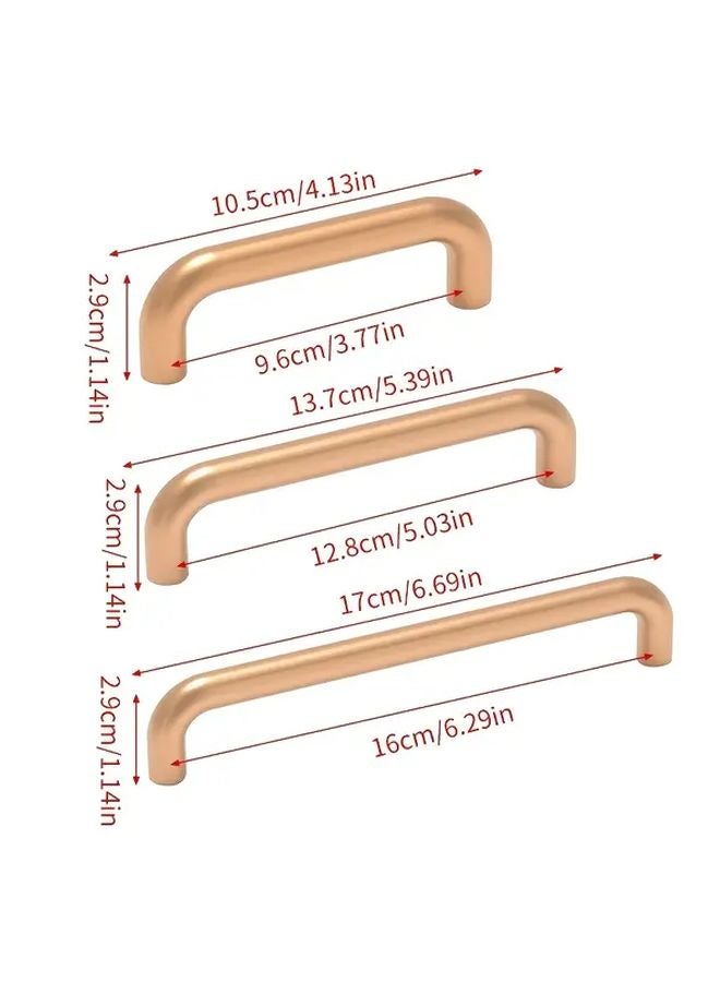 Rose Golden Cabinet Handles And Drawer Pulls 12 8cm Hole Spacing Modern Heavy Duty Alloy Hardware - Image 3
